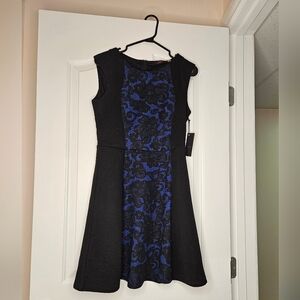 NWT! Dex Black And Blue Dress, Small, Brand New